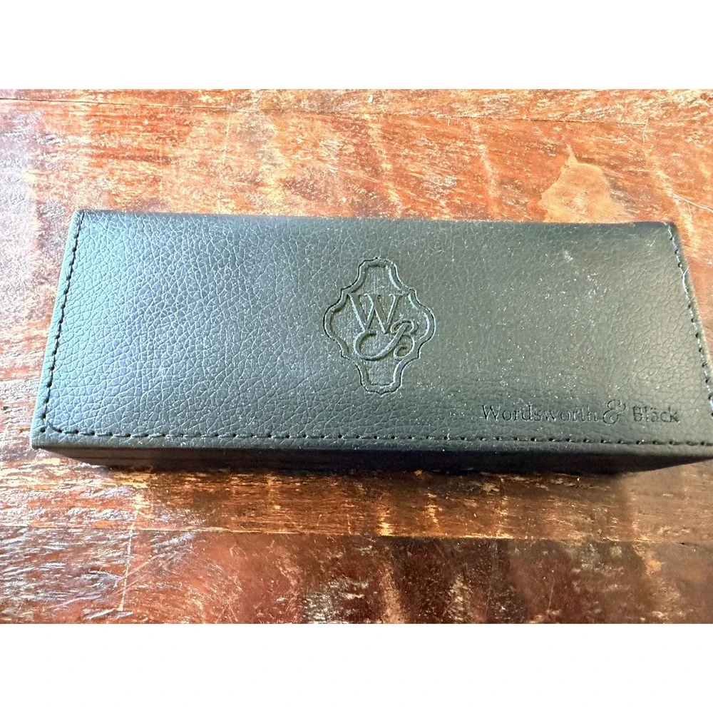 Wordsworth & Black Pen Case w/ 6 Fountain Pen Ink Cartridges Blue Black
